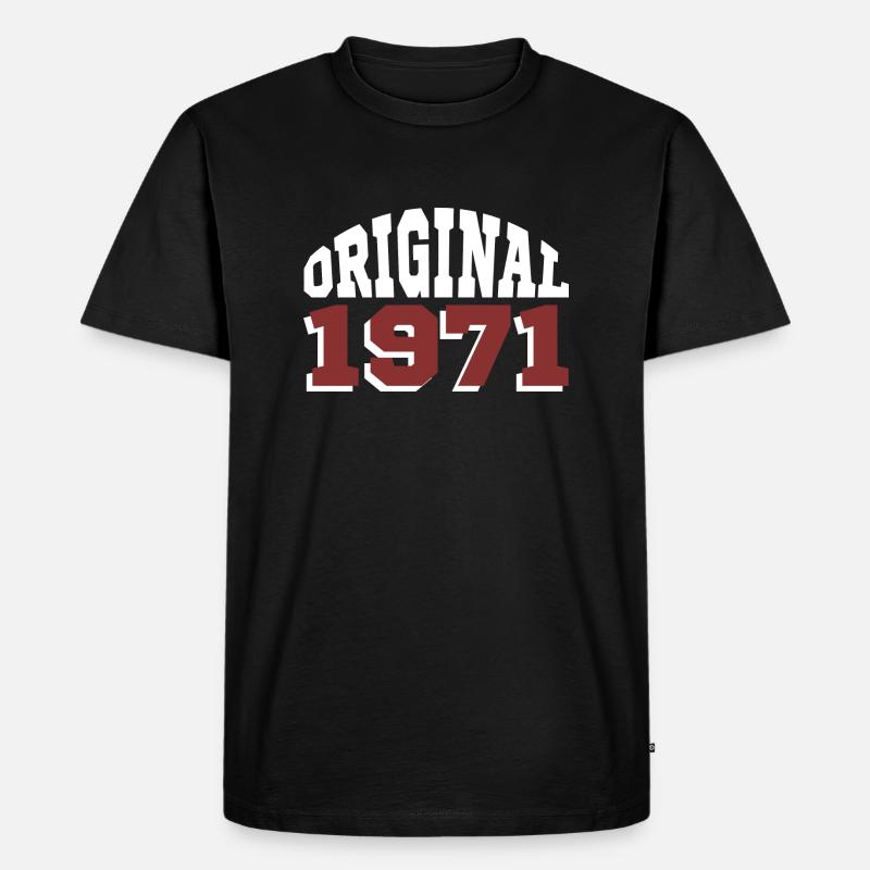 Original 1971 - Männer Premium Bio T-Shirt - Schwarz