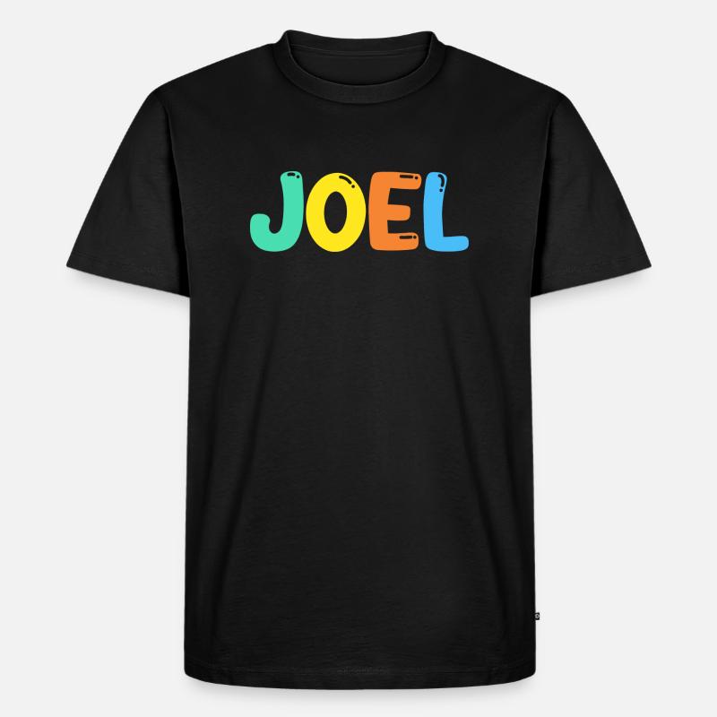 Name - Joel - Männer Premium Bio T-Shirt - Schwarz