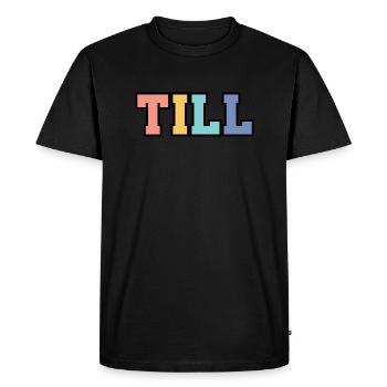 Name - Till - Men's Premium Organic T-Shirt - black - Front - Nico (187cm)