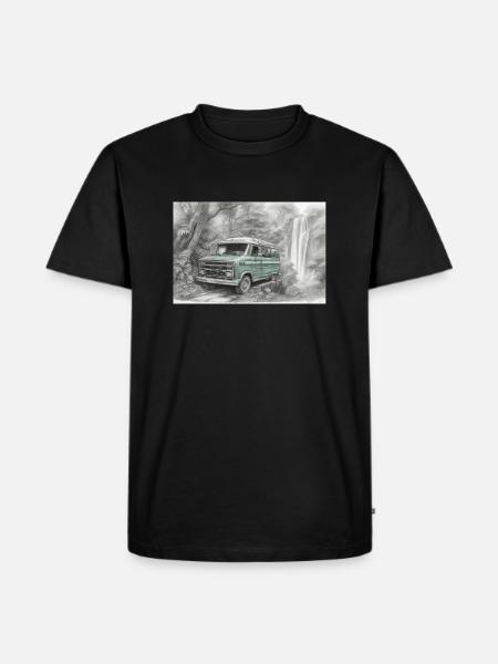 Van im Dschungel - Männer Premium Bio T-Shirt - Schwarz