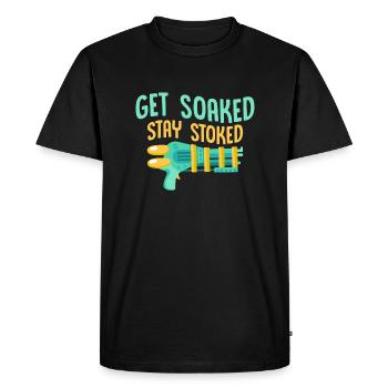Se soiser, rester stabilisé Pistolet à eau d’été Eau Fu - T-shirt Premium bio Homme - noir - Devant - Nico (187cm)