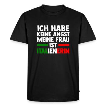 Italia Italian Italian Italy - Men's Premium Organic T-Shirt - black - Front - Nico (187cm)