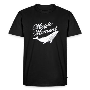 Whale - Nature Protection - Magic - Men's Premium Organic T-Shirt - black - Front - Nico (187cm)