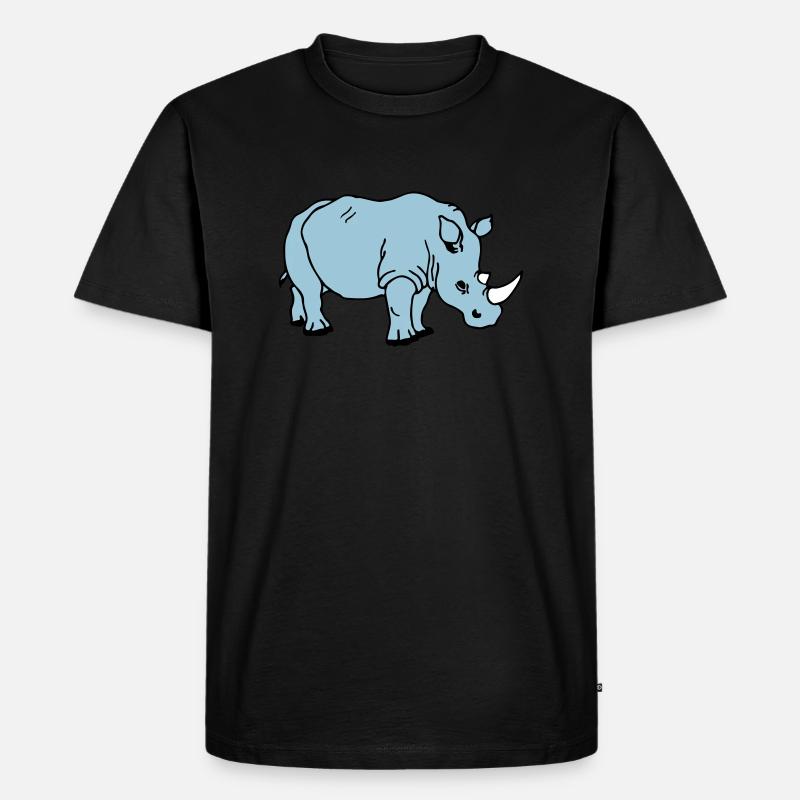 rhinoceros - Men's Premium Organic T-Shirt - black