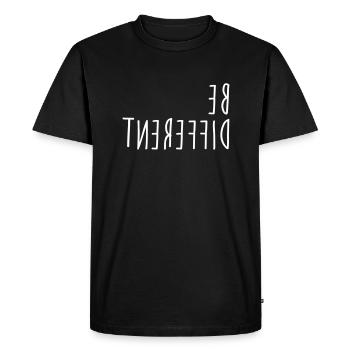 Be different - Men's Premium Organic T-Shirt - black - Front - Nico (187cm)