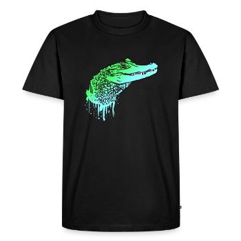 Crocodile crocodile lézard crocodile - T-shirt Premium bio Homme - noir - Devant - Nico (187cm)