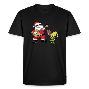 Noël Onze Xmas Père Noël Elfe - T-shirt Premium bio Homme - noir - Devant - Nico (187cm)