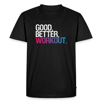 Workout - Men's Premium Organic T-Shirt - black - Front - Nico (187cm)