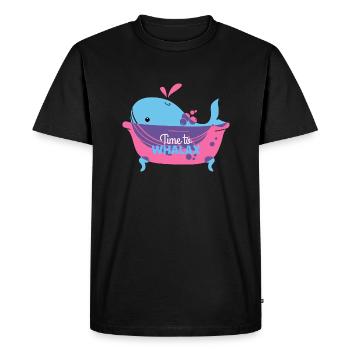 Time to relax, time to Whalax - Men's Premium Organic T-Shirt - black - Front - Nico (187cm)