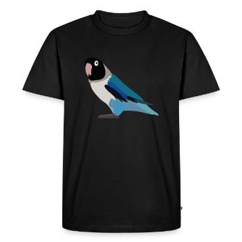 Parrot black blue - Men's Premium Organic T-Shirt - black - Front - Nico (187cm)