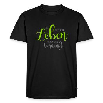 Il y a beaucoup de vie à côté de la raison - T-shirt Premium bio Homme - noir - Devant - Nico (187cm)