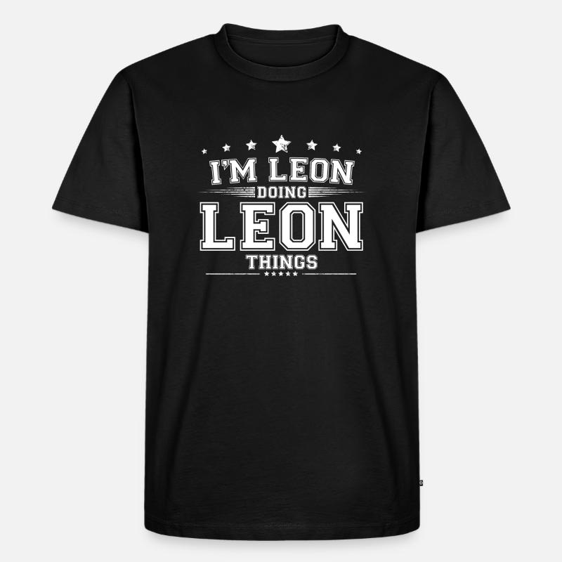 Leon - Männer Premium Bio T-Shirt - Schwarz