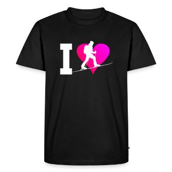 Men's Ski Touring Ski Ski Tour Ski Mountaineering - Men's Premium Organic T-Shirt - black - Front - Nico (187cm)