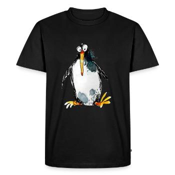 Pingouin - T-shirt Premium bio Homme - noir - Devant - Nico (187cm)