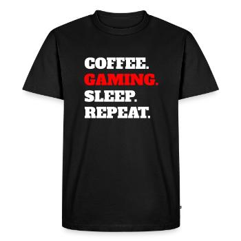 Gamer Funny Gift Gaming Gambler Saying Gambling - Men's Premium Organic T-Shirt - black - Front - Nico (187cm)