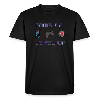 Jeux rétros - T-shirt Premium bio Homme - noir - Devant - Nico (187cm)