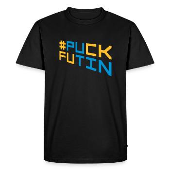 Conception du logo Puck Futin - T-shirt Premium bio Homme - noir - Devant - Nico (187cm)