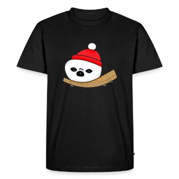 Paresseux Noël doux drôle paresseux animal 09 - T-shirt Premium bio Homme - noir - Devant - Nico (187cm)