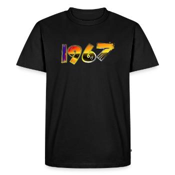 Année 1967 - T-shirt Premium bio Homme - noir - Devant - Nico (187cm)