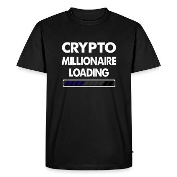 Bitcoin Trading Crypto Stocks - Men's Premium Organic T-Shirt - black - Front - Nico (187cm)
