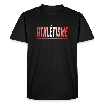 ATHLETISME ATHLETE COUREUR CADEAU SPORT SUISSE - T-shirt Premium bio Homme - noir - Devant - Nico (187cm)