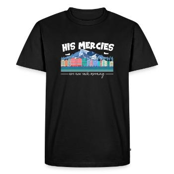 Ses miséricordes sont nouvelles chaque matin Vie urbaine Christ - T-shirt Premium bio Homme - noir - Devant - Nico (187cm)