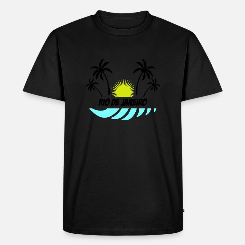 Rio de Janeiro - Männer Premium Bio T-Shirt - Schwarz