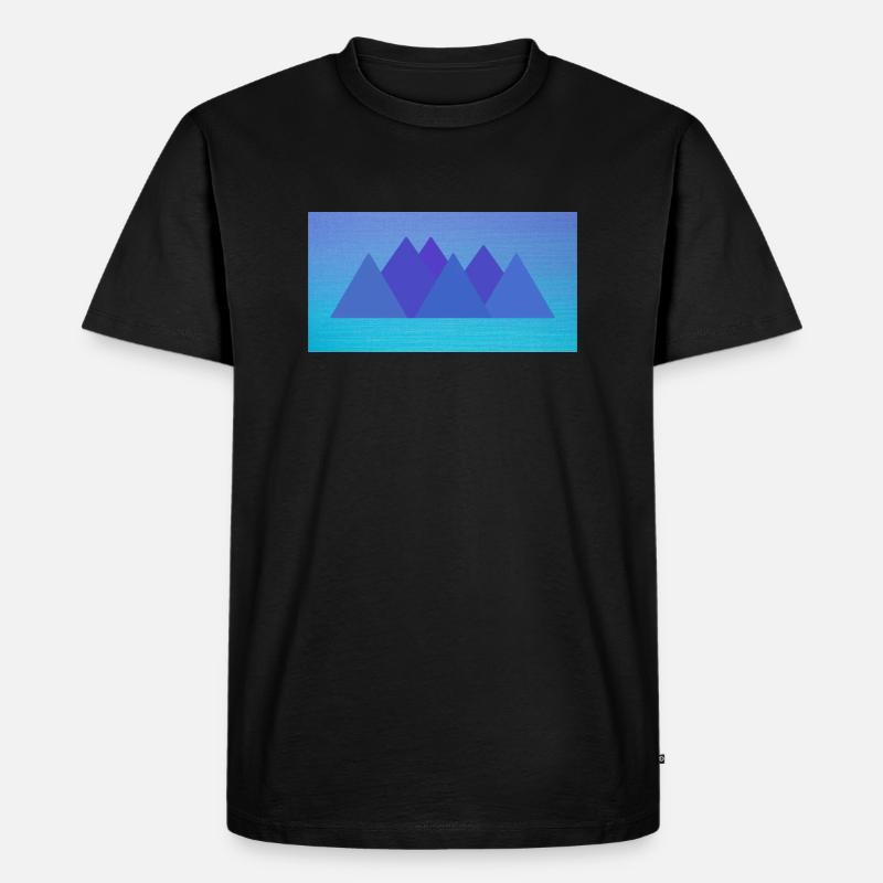 The blue mountains - Männer Premium Bio T-Shirt - Schwarz