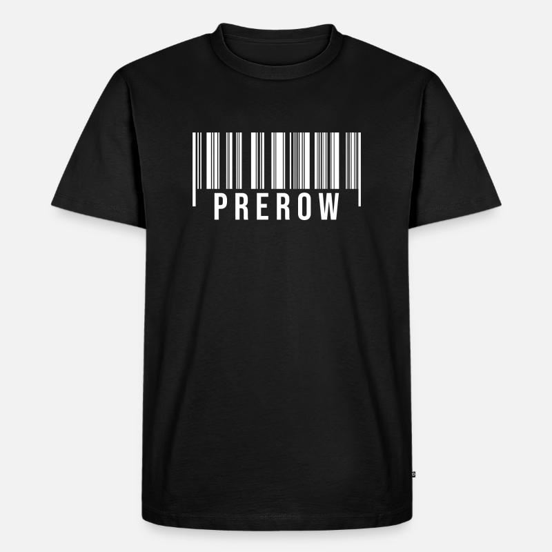 Prerow Strichcode - Männer Premium Bio T-Shirt - Schwarz
