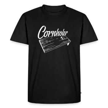 Cornholer Bean Bag Toss Cornhole - Men's Premium Organic T-Shirt - black - Front - Nico (187cm)