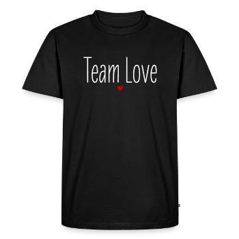 Valentine's Day Team Love, Heart, I Love You, Couple - Men's Premium Organic T-Shirt - black - Front - Nico (187cm)
