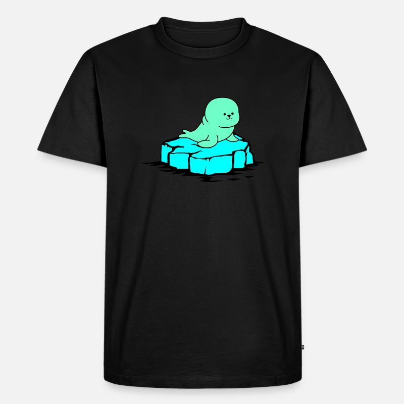 robbe eisscholle - Männer Premium Bio T-Shirt - Schwarz
