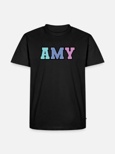 Name - Amy - Men's Premium Organic T-Shirt - black