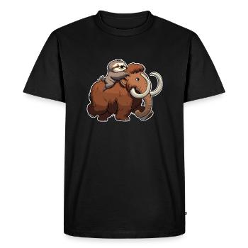 Woolly Mammoth Mammoths Mammoth Gift Sloth - Men's Premium Organic T-Shirt - black - Front - Nico (187cm)