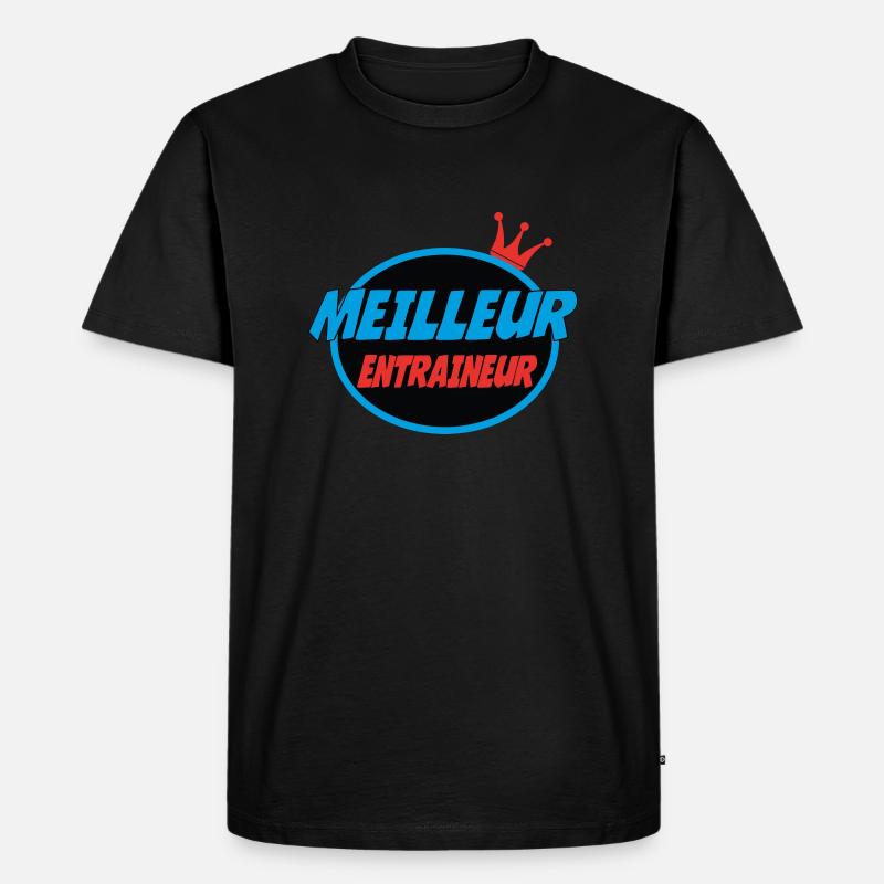 BESTER COACH - Männer Premium Bio T-Shirt - Schwarz