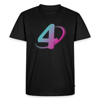 Numéro 4 multicolore - T-shirt Premium bio Homme - noir - Devant - Nico (187cm)