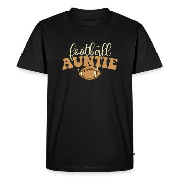 Football Auntie - Fun Sports Lover - Men's Premium Organic T-Shirt - black - Front - Nico (187cm)