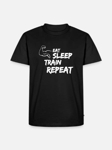 Eat Sleep Train Repeat - Men's Premium Organic T-Shirt - black