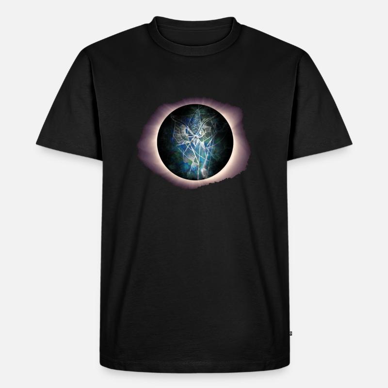 Eule - Vertrau deiner Intuition - Männer Premium Bio T-Shirt - Schwarz