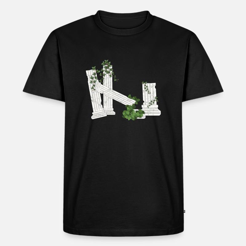 Column ancient - Männer Premium Bio T-Shirt - Schwarz