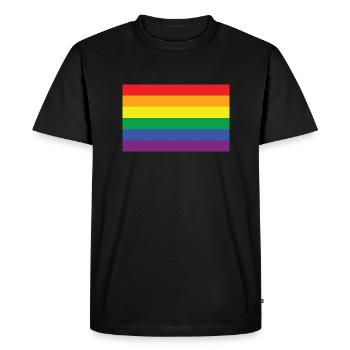 Arc-en-ciel - T-shirt Premium bio Homme - noir - Devant - Nico (187cm)