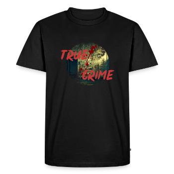 True Crime - Men's Premium Organic T-Shirt - black - Front - Nico (187cm)