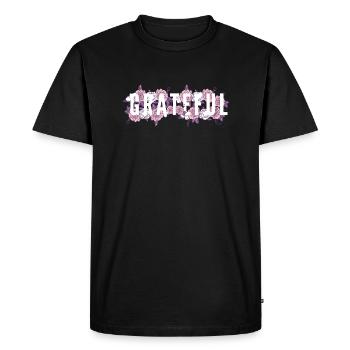 Grateful - Men's Premium Organic T-Shirt - black - Front - Nico (187cm)