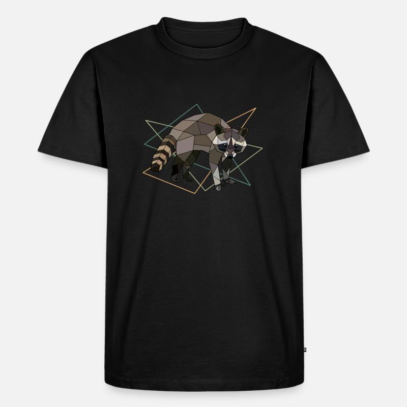 Waschbär - Männer Premium Bio T-Shirt - Schwarz