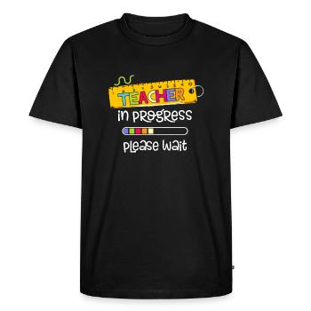 Autism Teacher Progress Please Wait Future Teacher - Men's Premium Organic T-Shirt - black - Front - Nico (187cm)
