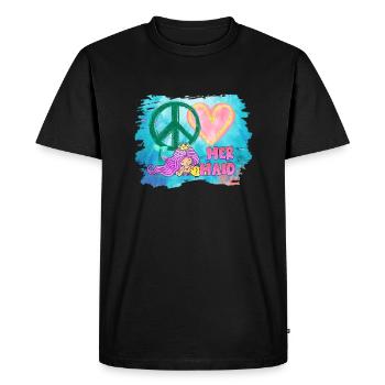 Ocean Sublimation - Men's Premium Organic T-Shirt - black - Front - Nico (187cm)
