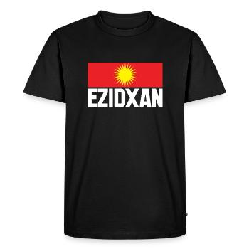 Ezidxan Sun - Men's Premium Organic T-Shirt - black - Front - Nico (187cm)