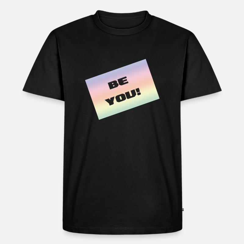 BE YOU - Männer Premium Bio T-Shirt - Schwarz