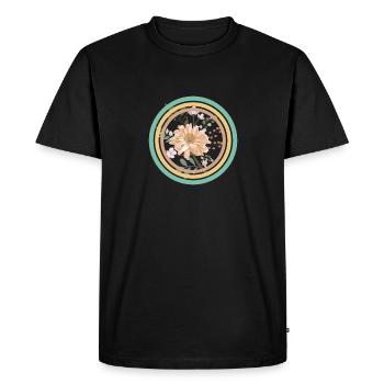 Anneau floral - T-shirt Premium bio Homme - noir - Devant - Nico (187cm)
