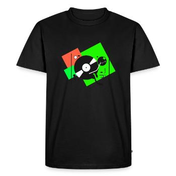 Platines colorées6 - T-shirt Premium bio Homme - noir - Devant - Nico (187cm)